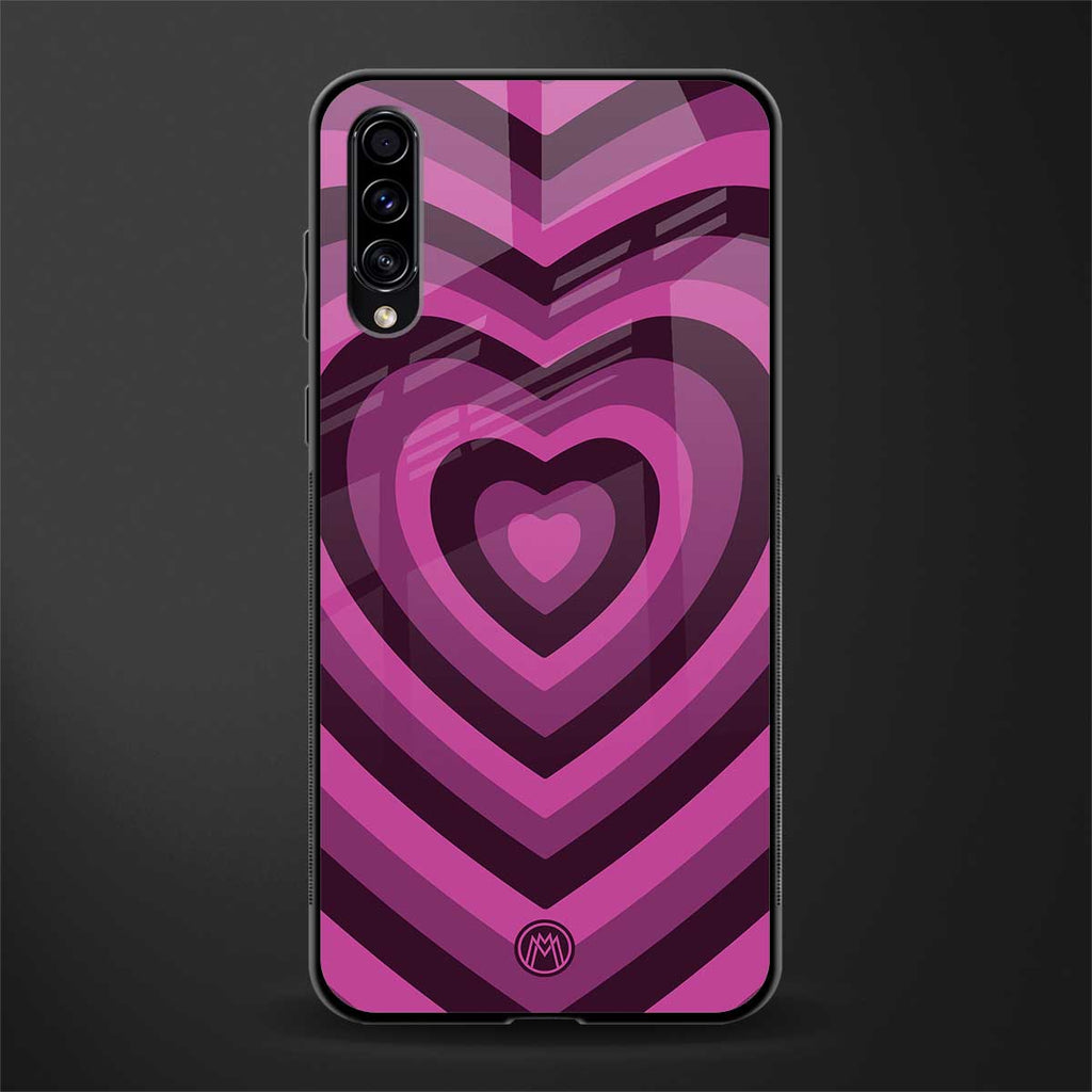 y2k burgundy hearts aesthetic glass case for samsung galaxy a70 image