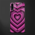 y2k burgundy hearts aesthetic glass case for samsung galaxy a70 image