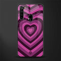 y2k burgundy hearts aesthetic glass case for redmi note 8 image