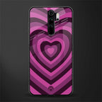 y2k burgundy hearts aesthetic glass case for redmi note 8 pro image