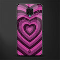 y2k burgundy hearts aesthetic glass case for redmi note 9 pro image