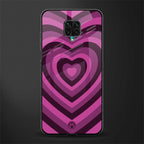 y2k burgundy hearts aesthetic glass case for redmi note 9 pro image