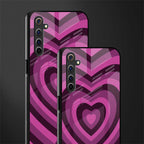 y2k burgundy hearts aesthetic glass case for realme 6 pro image-2