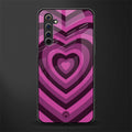y2k burgundy hearts aesthetic glass case for realme 6 pro image