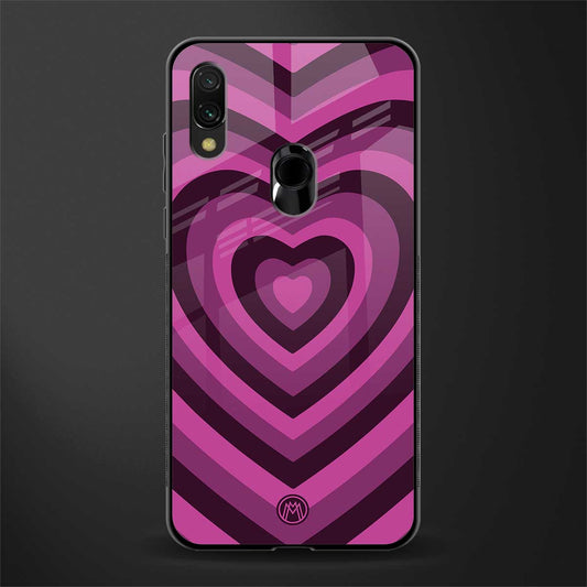 y2k burgundy hearts aesthetic glass case for redmi note 7 image