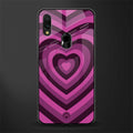 y2k burgundy hearts aesthetic glass case for redmi note 7 pro image