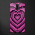 y2k burgundy hearts aesthetic glass case for redmi 8 image