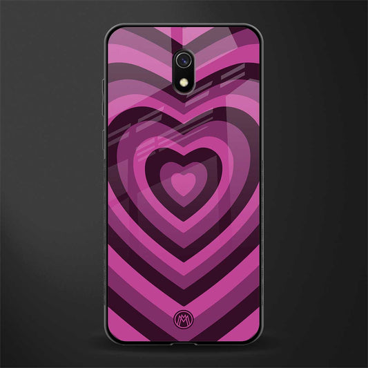 y2k burgundy hearts aesthetic glass case for redmi 8a image