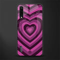 y2k burgundy hearts aesthetic glass case for mi a3 redmi a3 image