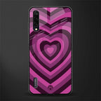 y2k burgundy hearts aesthetic glass case for mi a3 redmi a3 image