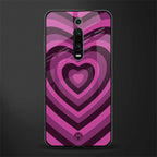 y2k burgundy hearts aesthetic glass case for redmi k20 pro image