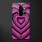 y2k burgundy hearts aesthetic glass case for samsung galaxy s9 plus image