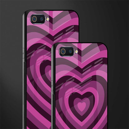 y2k burgundy hearts aesthetic glass case for realme c2 image-2