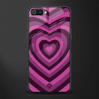 y2k burgundy hearts aesthetic glass case for realme c2 image