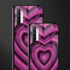 y2k burgundy hearts aesthetic glass case for realme x2 image-2