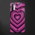 y2k burgundy hearts aesthetic glass case for realme xt image