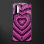 y2k burgundy hearts aesthetic glass case for realme xt image