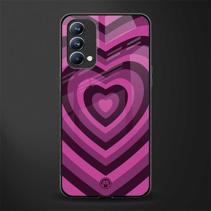 y2k burgundy hearts aesthetic glass case for oppo f19s image