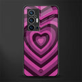 y2k burgundy hearts aesthetic glass case for vivo x70 pro plus image