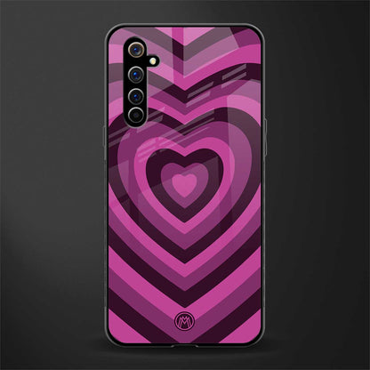 y2k burgundy hearts aesthetic glass case for realme x50 pro image