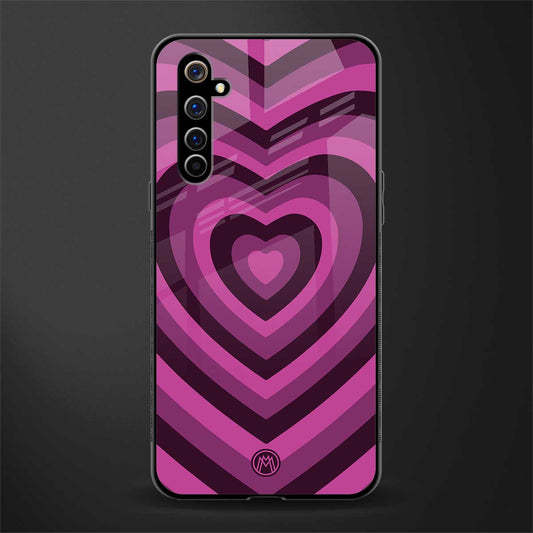 y2k burgundy hearts aesthetic glass case for realme x50 pro image