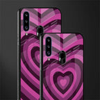 y2k burgundy hearts aesthetic glass case for samsung galaxy a20s image-2