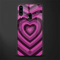 y2k burgundy hearts aesthetic glass case for samsung galaxy a20s image