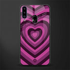 y2k burgundy hearts aesthetic glass case for samsung galaxy a20s image
