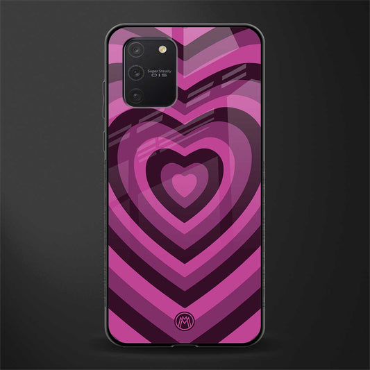y2k burgundy hearts aesthetic glass case for samsung galaxy a91 image