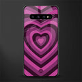 y2k burgundy hearts aesthetic glass case for samsung galaxy s10 plus image