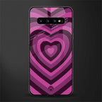 y2k burgundy hearts aesthetic glass case for samsung galaxy s10 plus image