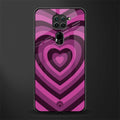y2k burgundy hearts aesthetic glass case for redmi note 9 image