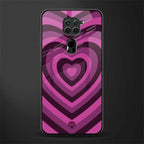 y2k burgundy hearts aesthetic glass case for redmi note 9 image