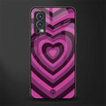 y2k burgundy hearts aesthetic glass case for oneplus nord 2 5g image