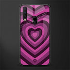 y2k burgundy hearts aesthetic glass case for vivo y12 image
