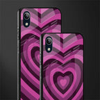 y2k burgundy hearts aesthetic glass case for vivo y91i image-2