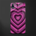 y2k burgundy hearts aesthetic glass case for vivo y91i image