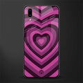 y2k burgundy hearts aesthetic glass case for vivo v11 pro image