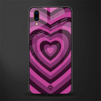 y2k burgundy hearts aesthetic glass case for vivo v11 pro image