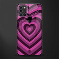 y2k burgundy hearts aesthetic glass case for samsung galaxy a21s image