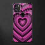 y2k burgundy hearts aesthetic glass case for samsung galaxy a21s image