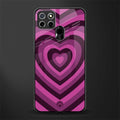 y2k burgundy hearts aesthetic glass case for realme c25 realme c25s image
