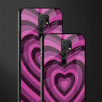 y2k burgundy hearts aesthetic glass case for redmi 9 prime image-2