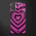y2k burgundy hearts aesthetic glass case for vivo y20i vivo y20t image