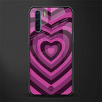 y2k burgundy hearts aesthetic glass case for oppo f15 image