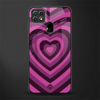 y2k burgundy hearts aesthetic glass case for oppo a15s image