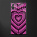 y2k burgundy hearts aesthetic glass case for redmi 9a image