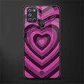 y2k burgundy hearts aesthetic glass case for realme 7i image