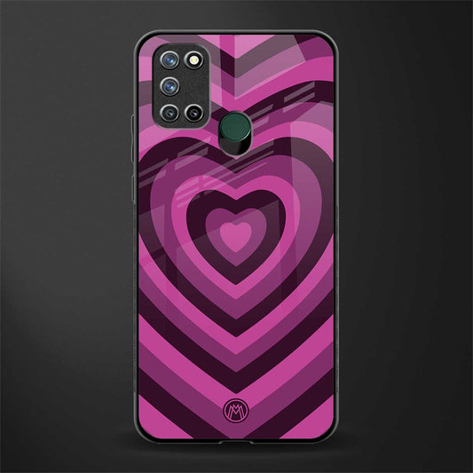 y2k burgundy hearts aesthetic glass case for realme 7i image
