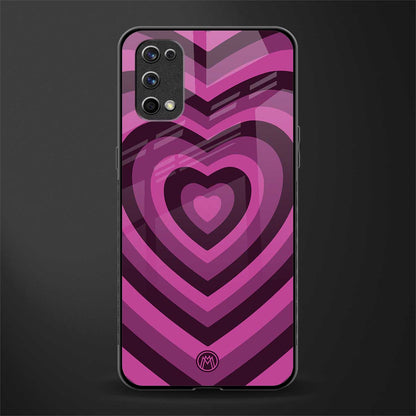 y2k burgundy hearts aesthetic glass case for realme 7 pro image